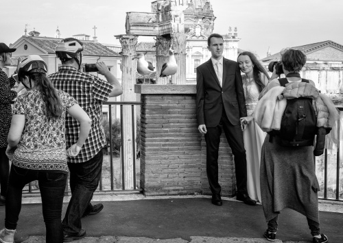 Different subjects, different views. Capitol terraces, Rome, 2016.